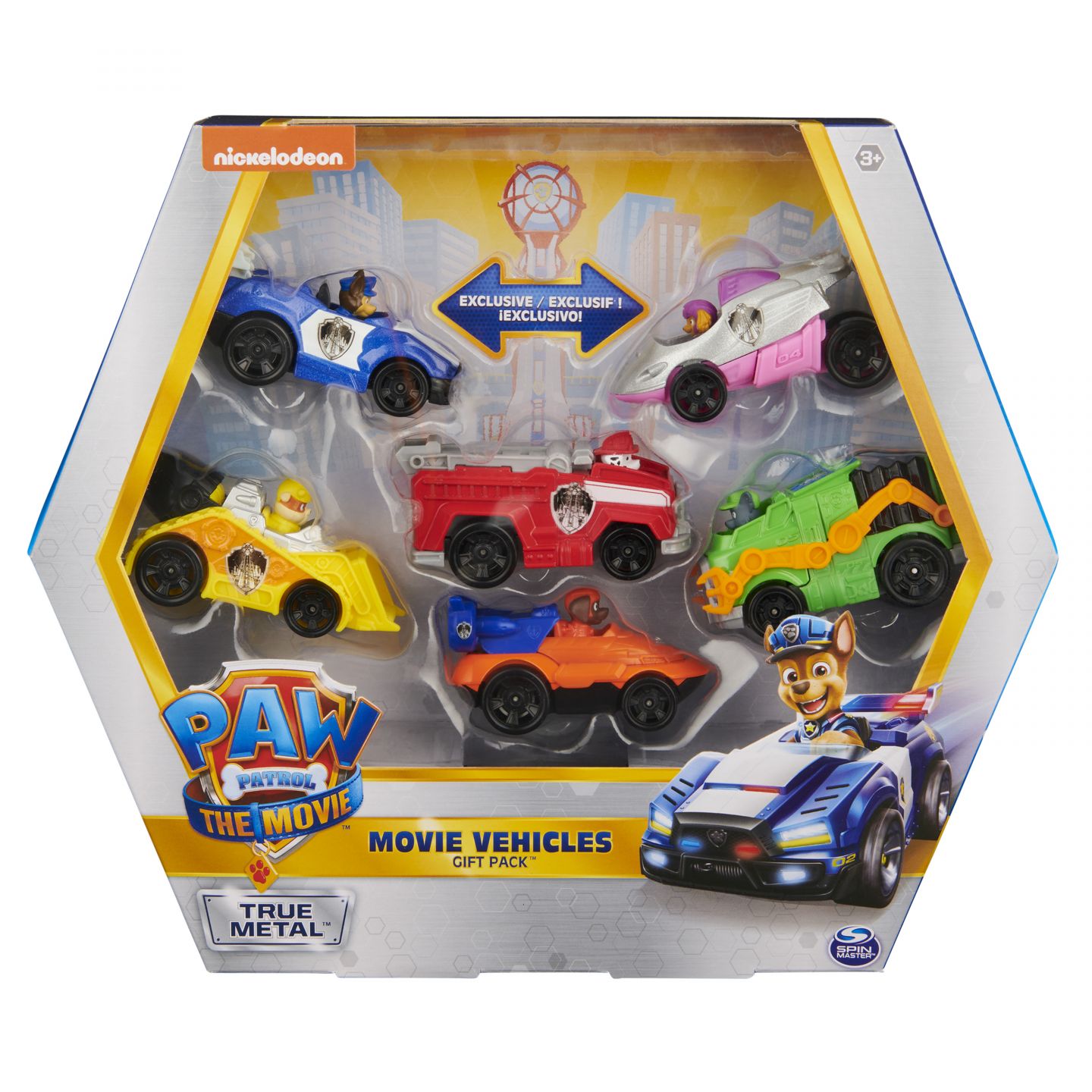 PAW Patrol De Film - True Metal Voertuigen Cadeauset 6-pack PAW Patrol De Film - True Metal Voertuigen Cadeauset 6-pack
