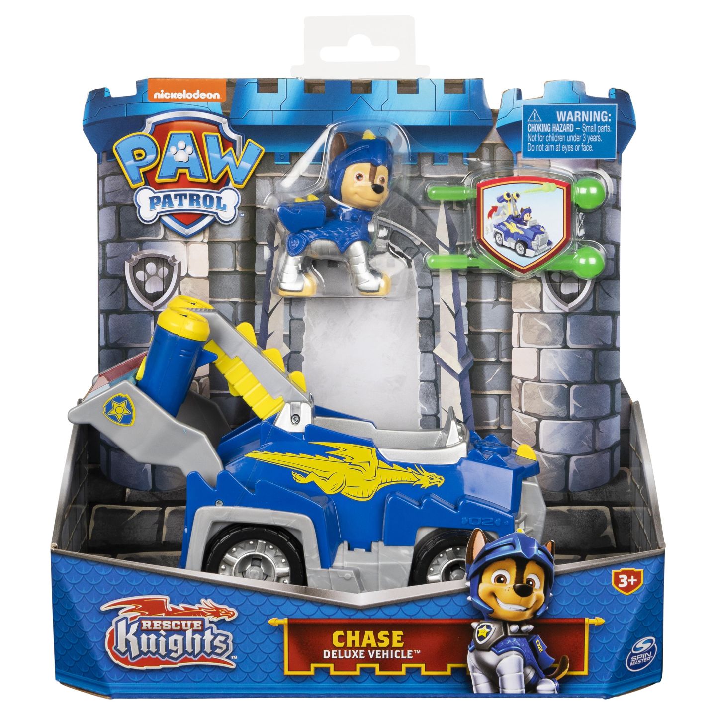 PAW Patrol Rescue Knights - Transformerende Chase-speelgoedvoertuig met actiefiguur PAW Patrol Rescue Knights - Transformerende Chase-speelgoedvoertuig met actiefiguur
