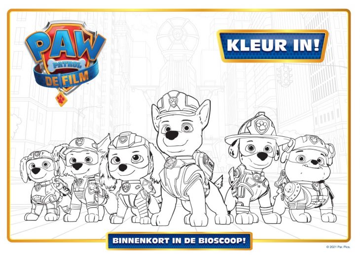 Nieuwe kleur en knutsel activiteiten voor PAW Patrol de film Nieuwe kleur en knutsel activiteiten voor PAW Patrol de film