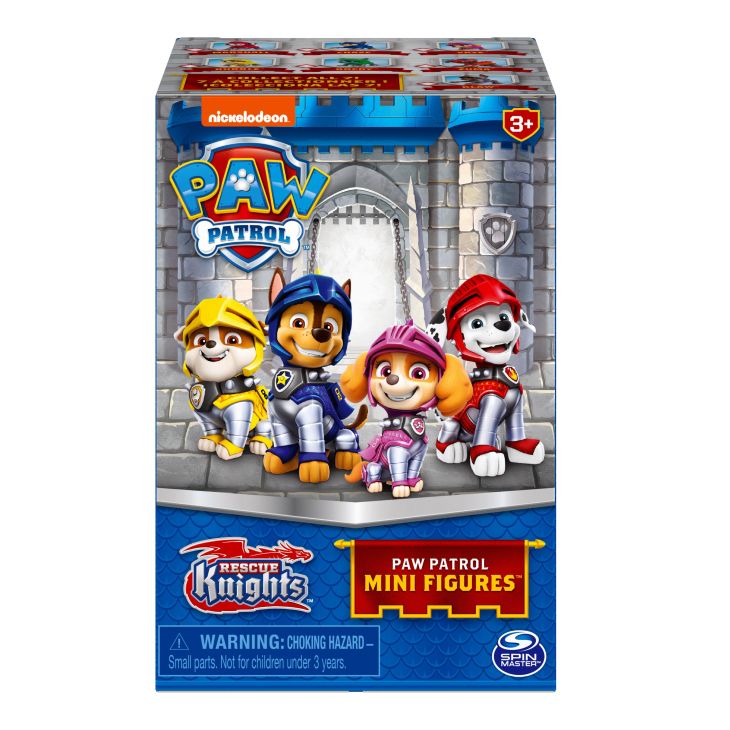 PAW Patrol Rescue Knights - Miniactiefiguren van 5 cm in kasteeltoren-verrassingsverpakking - stijlen kunnen vari&euml;ren