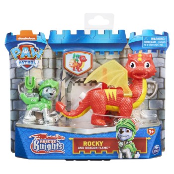 PAW Patrol Rescue Knights - Actiefigurenset met Chase en Draak Draco PAW Patrol Rescue Knights - Actiefigurenset met Chase en Draak Draco