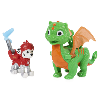 PAW Patrol Rescue Knights - Actiefigurenset met Chase en Draak Draco PAW Patrol Rescue Knights - Actiefigurenset met Chase en Draak Draco