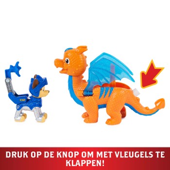 PAW Patrol Rescue Knights - Actiefigurenset met Chase en Draak Draco PAW Patrol Rescue Knights - Actiefigurenset met Chase en Draak Draco